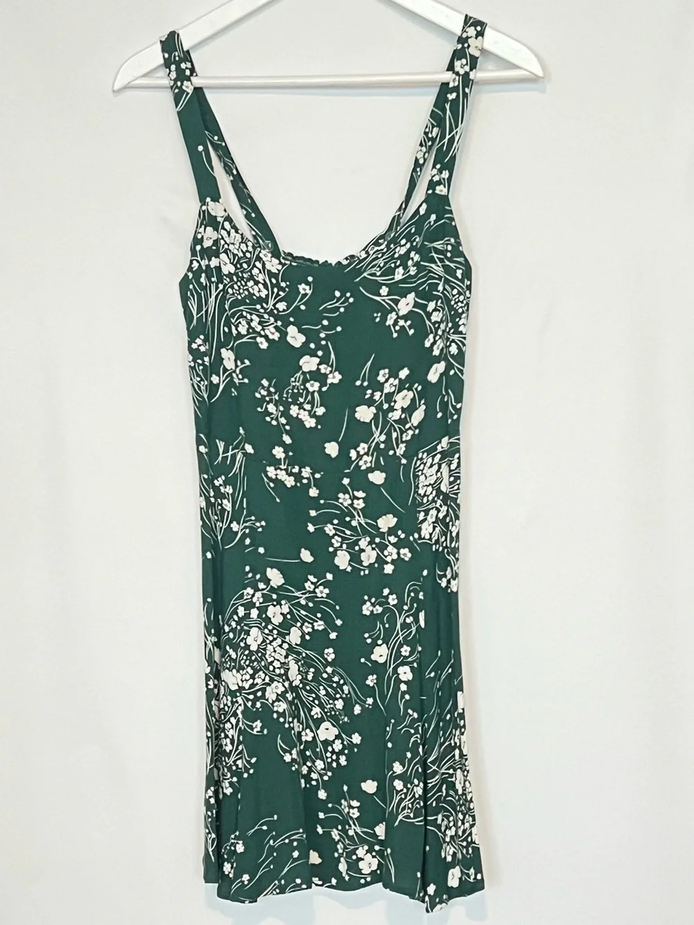 Reformation Tempest Floral Mini Dress Green Size 2 - Picture 5 of 11
